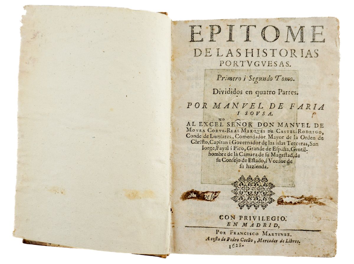 Rara obra de Manuel Faria e Sousa - Brasões - 1628
