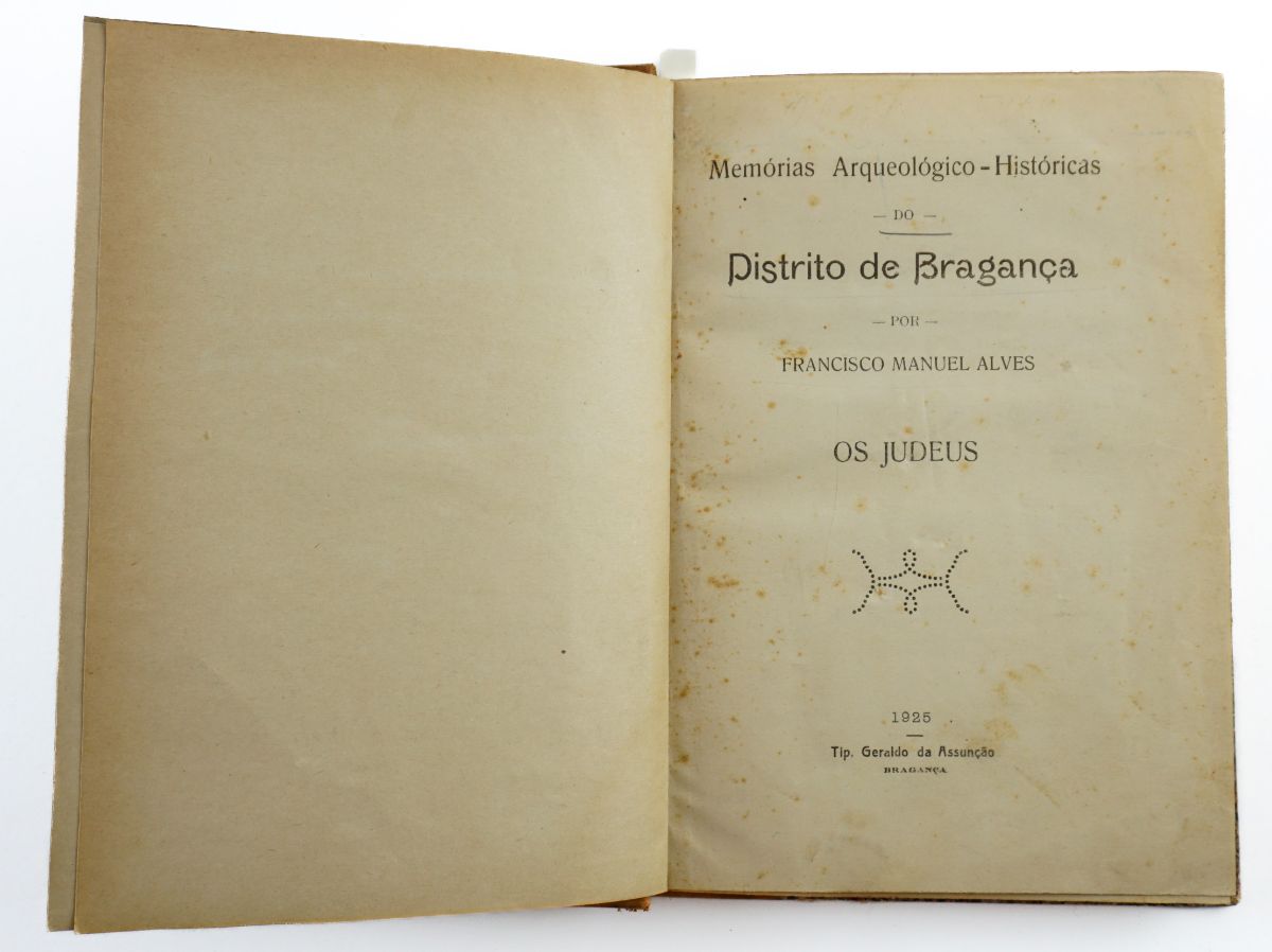 Os Judeus no Distrito de Braga – com dedicatória a Samuel Schwarz (1925)