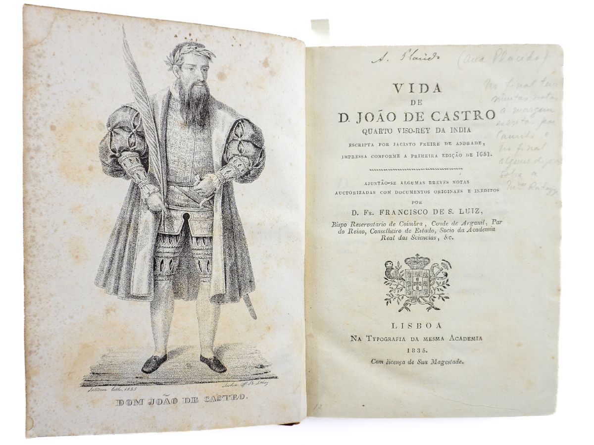 Vida de D.João de Castro - Exemplar de Ana Plácido – com anotações de Camilo Castelo Branco