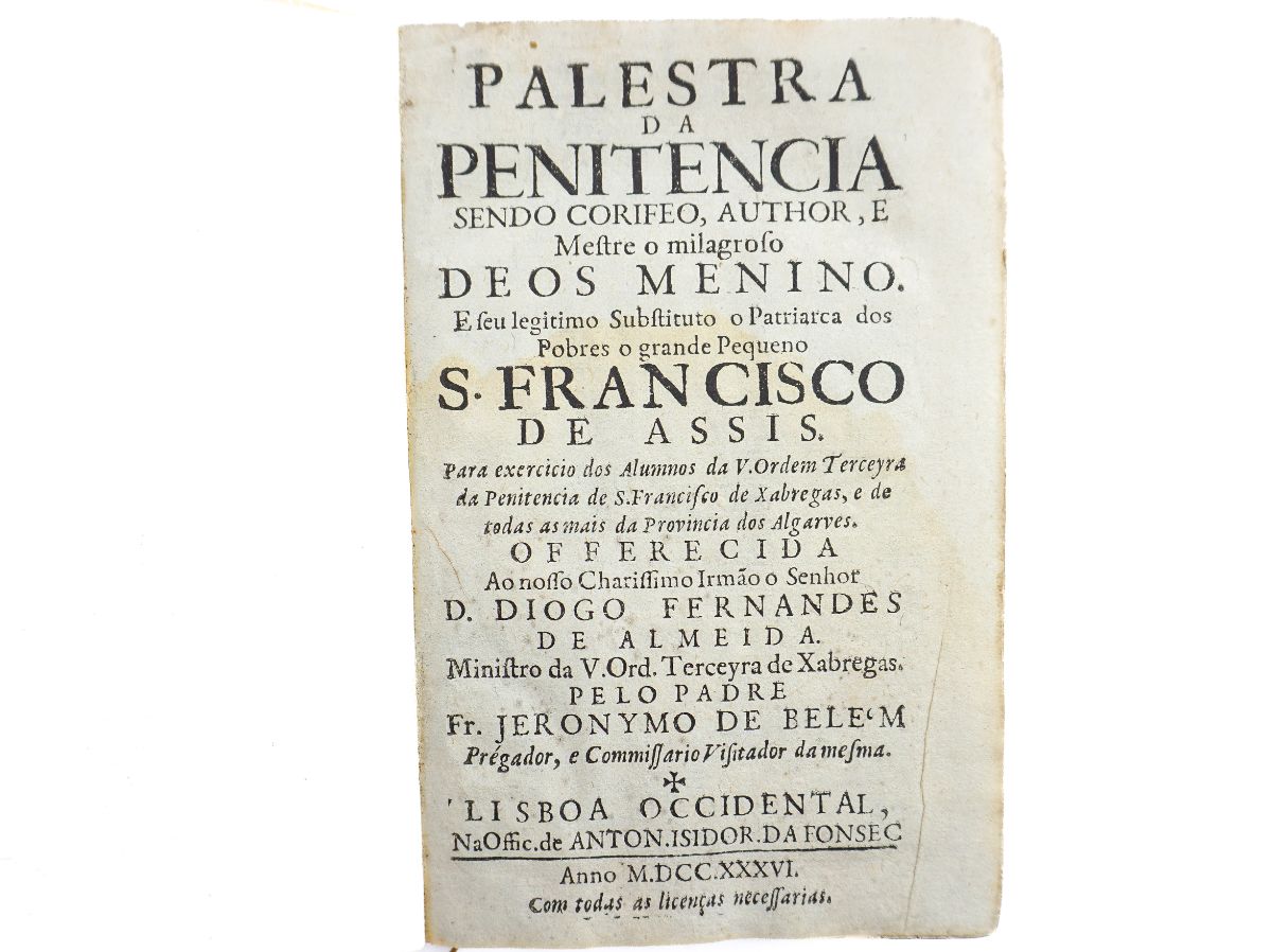 Palesta da Penitência...S. Francisco de Assis (1736)