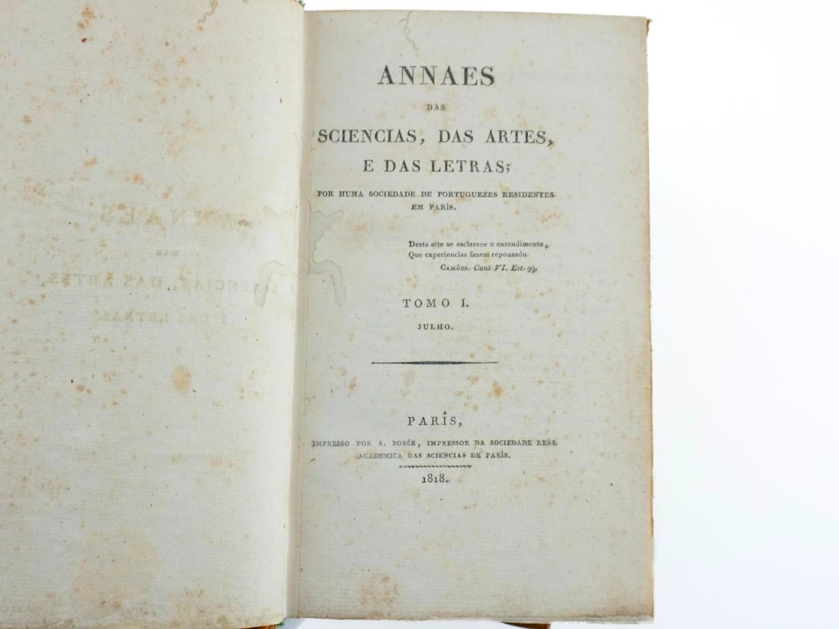 Annaes das Ciencias Artes e Letras 1818-1821