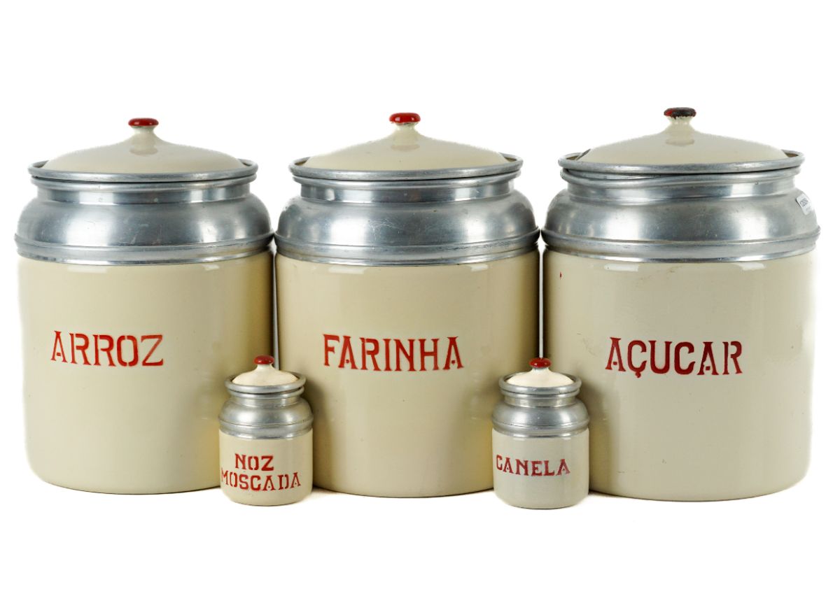 5 Potes com tampa de cozinha