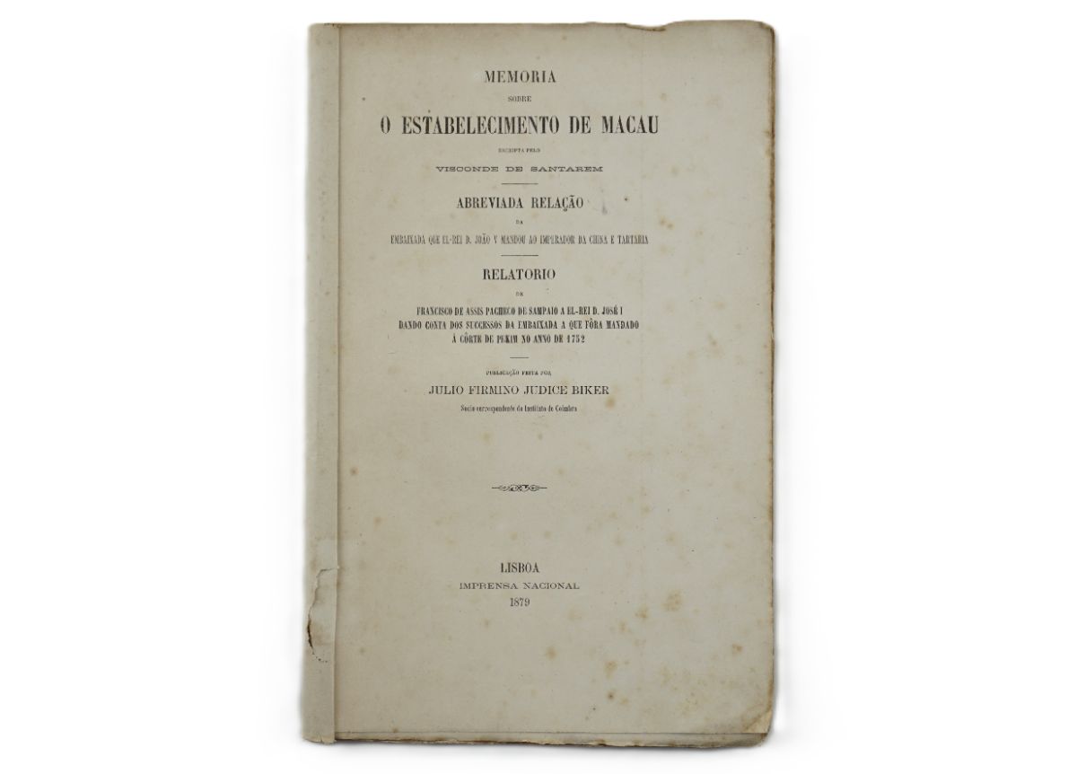 Memória sobre o Estabelecimento de Macau (1879)