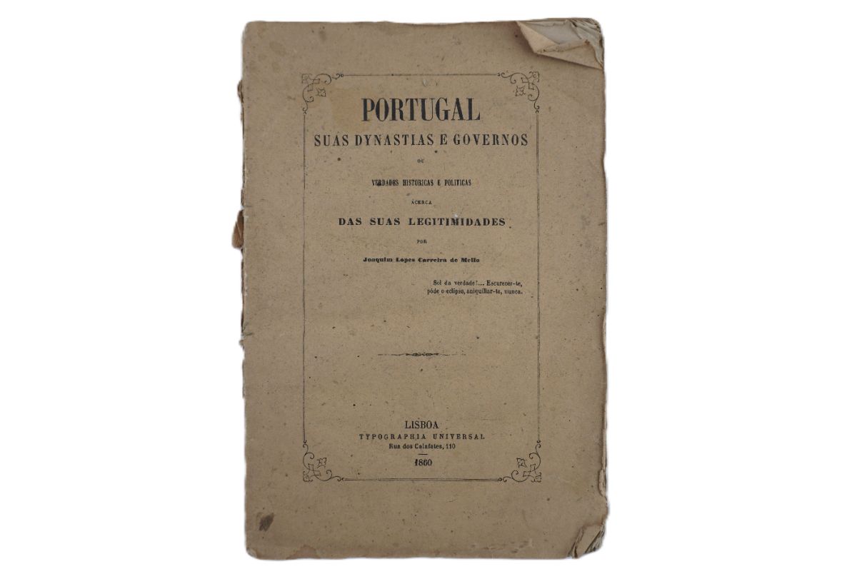 Portugal Suas Dynastias e Governos (1860)
