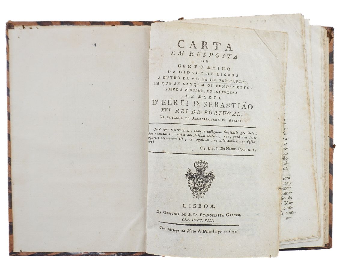 Carta sobre a verdade, ou incerteza da Morte de D’Elrei D. Sebastião (1808)