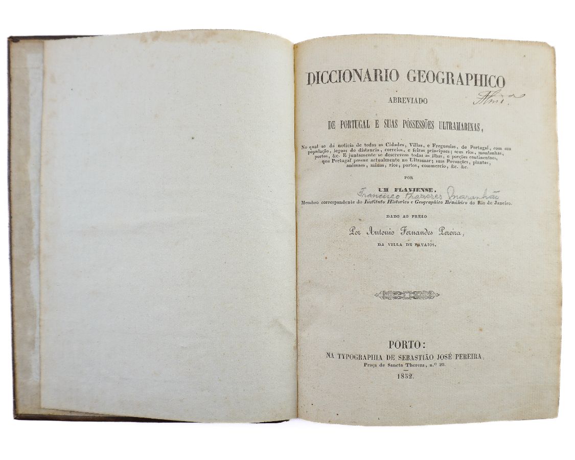 Dicionário Geographico Abreviado de Portugal e Suas Possessões Ultramarinas (1852)