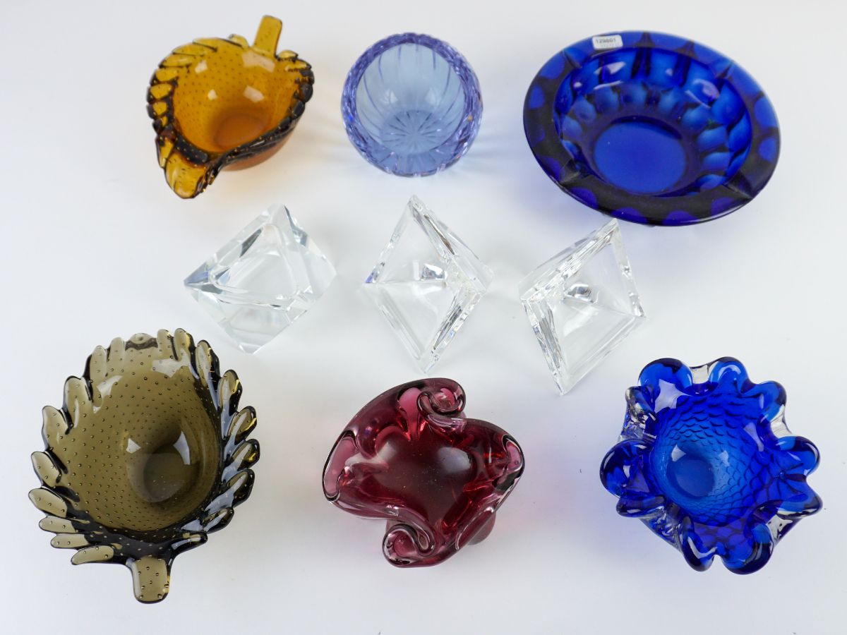 12 Peças em vidro e cristal