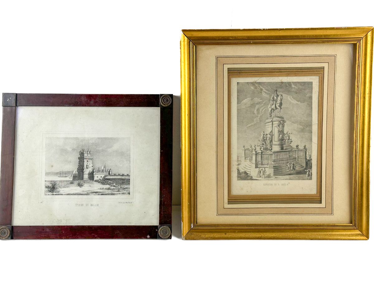 7 Gravuras de monumentos e vistas