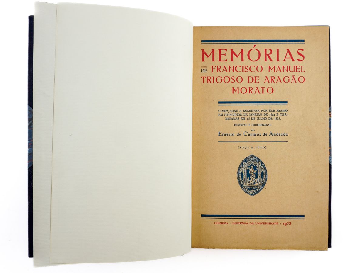 Memórias Francisco Manuel Trigoso d Aragão Morato
