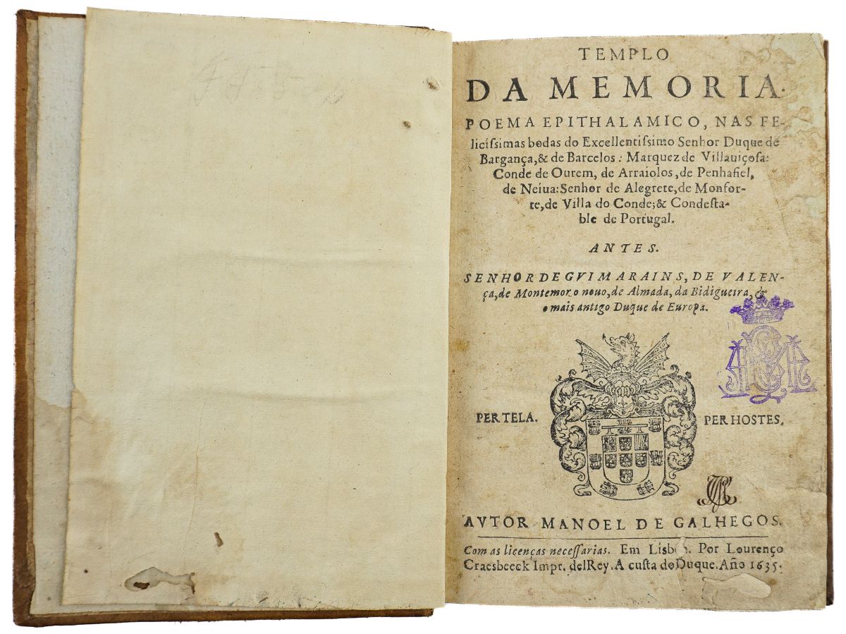 Templo da memoria : poema epithalamico (1635)
