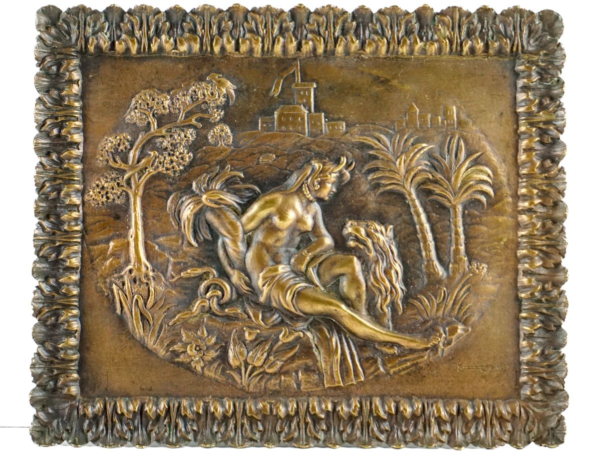 Placa em bronze