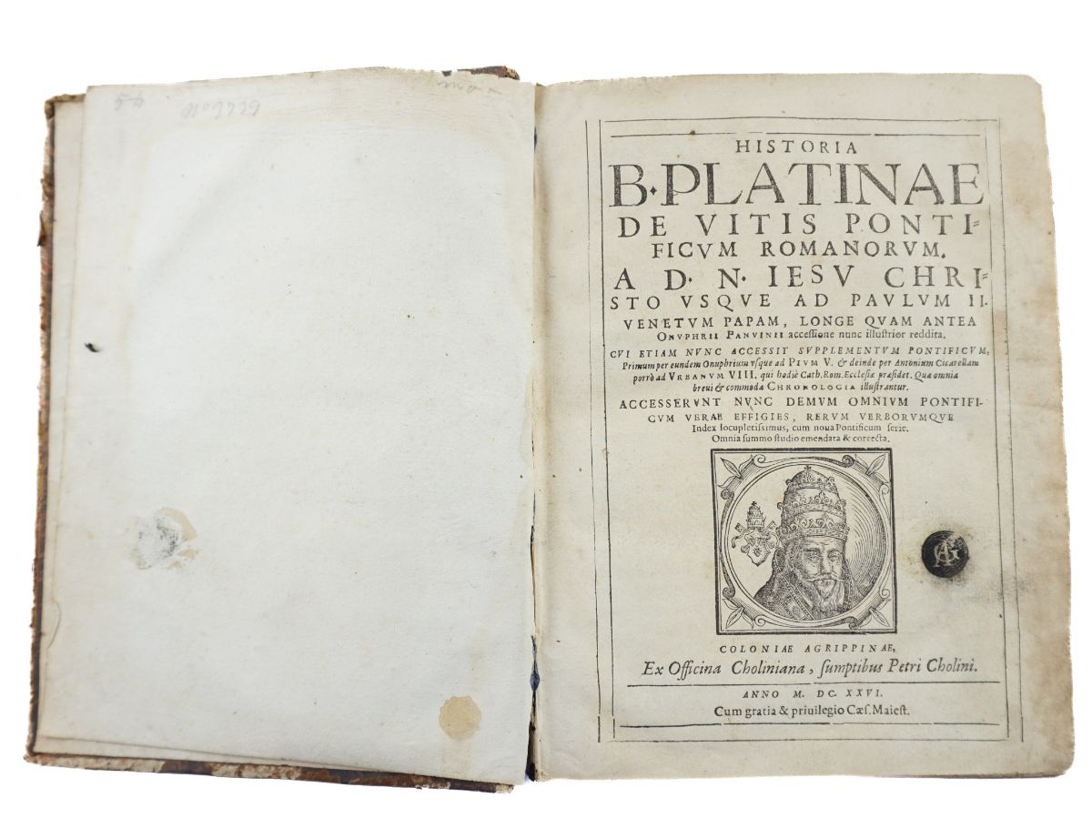 Historia B. Platinae de vitis Pontificum romanorum (1626)