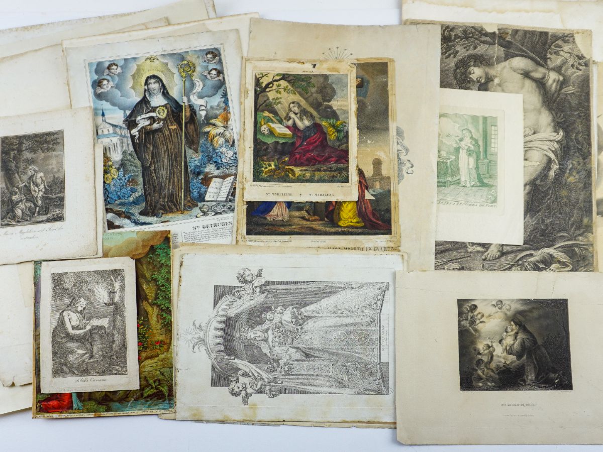 Lote de gravuras religiosas