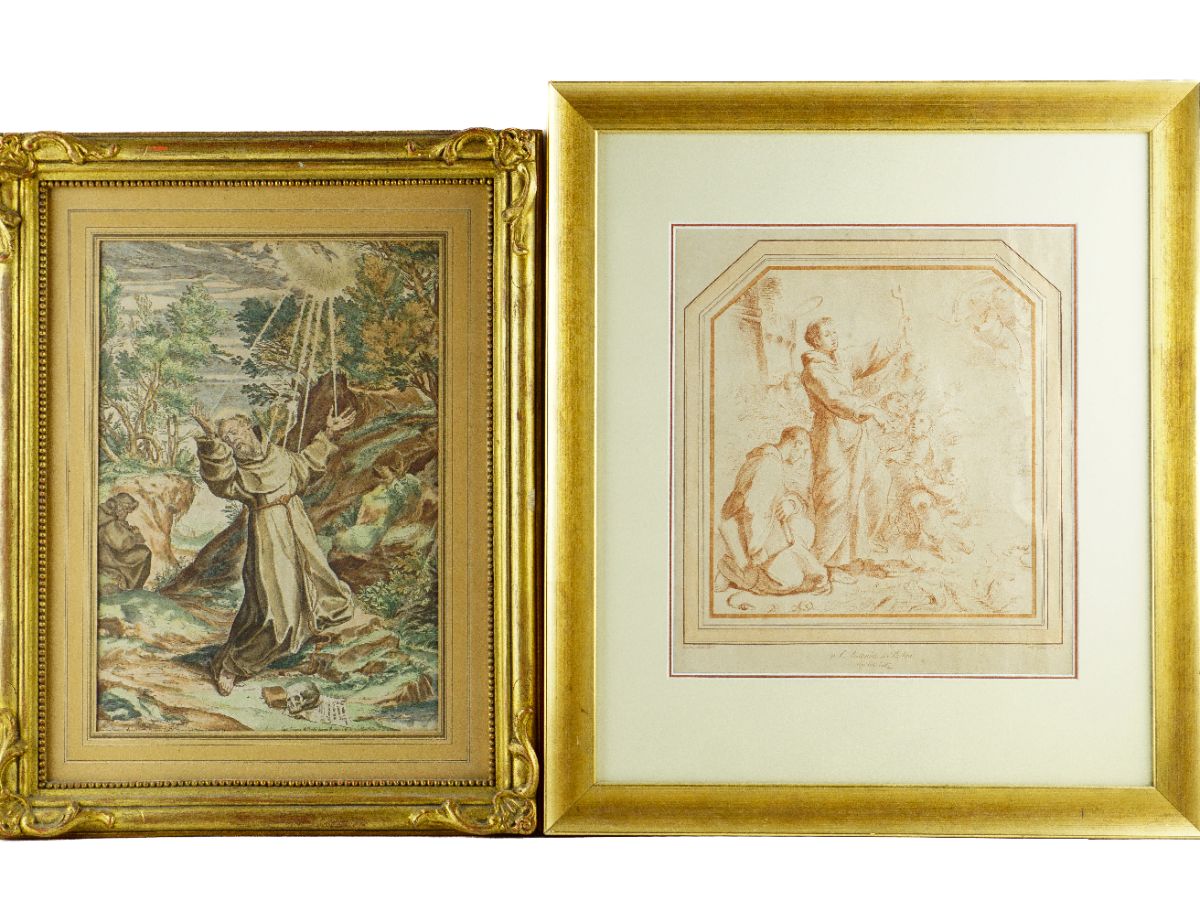 Gravuras de São Francisco e Santo António