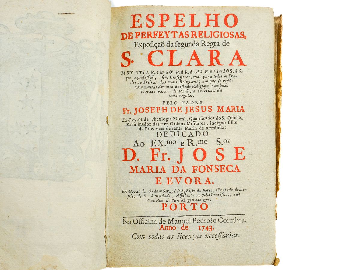 Espelho de perfeytas religiosas, exposição da segunda regra de S. Clara...(1743)