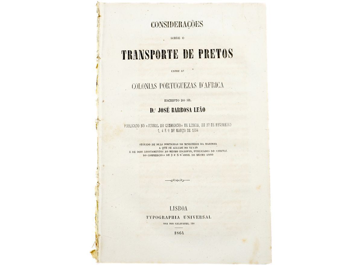 Transporte de Pretos entre as Colonias Portuguezas de Africa (1864)