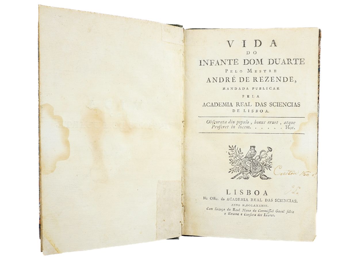 André de Rezende – Vida do Infante Dom Duarte (1789)
