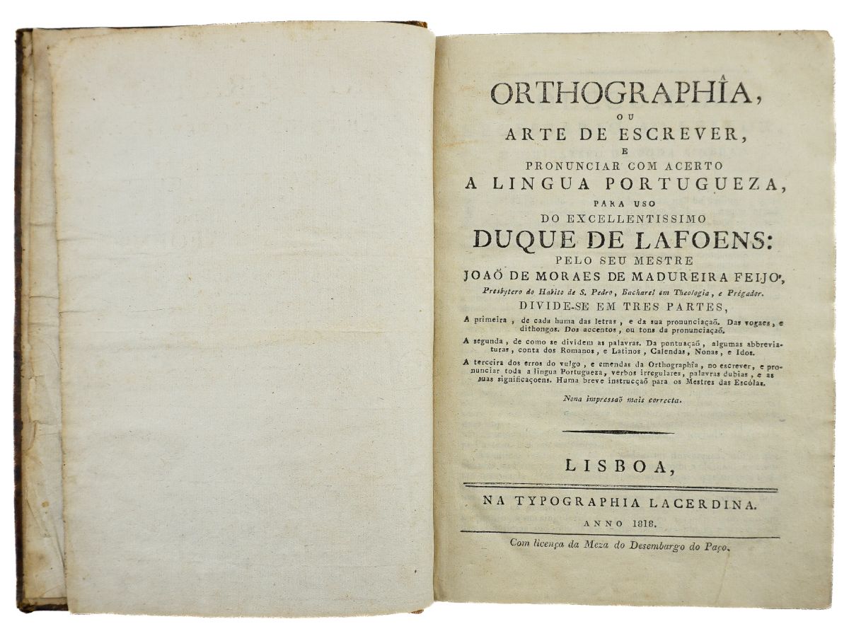 Orthographia ou Arte de Escrever a Lingua Portugueza (1836)