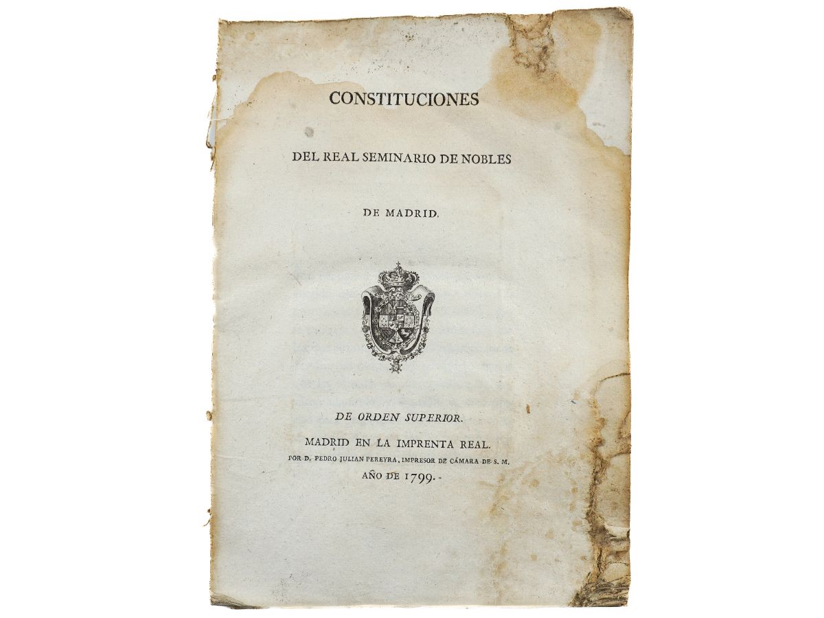 Constituciones del Real Seminario de Nobles de Madrid