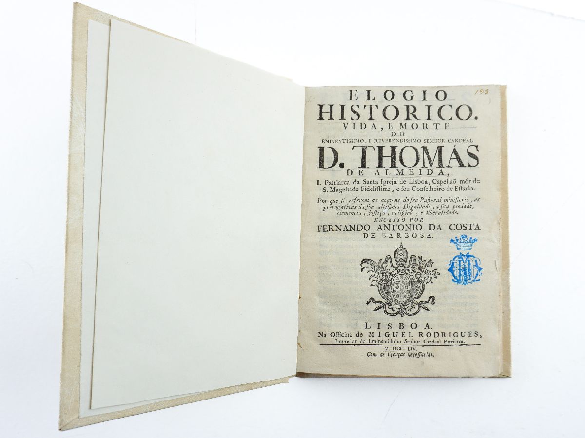 Elogio histórico, vida e morte de D. Tomás de Almeida, 1.º Patriarca de Lisboa
