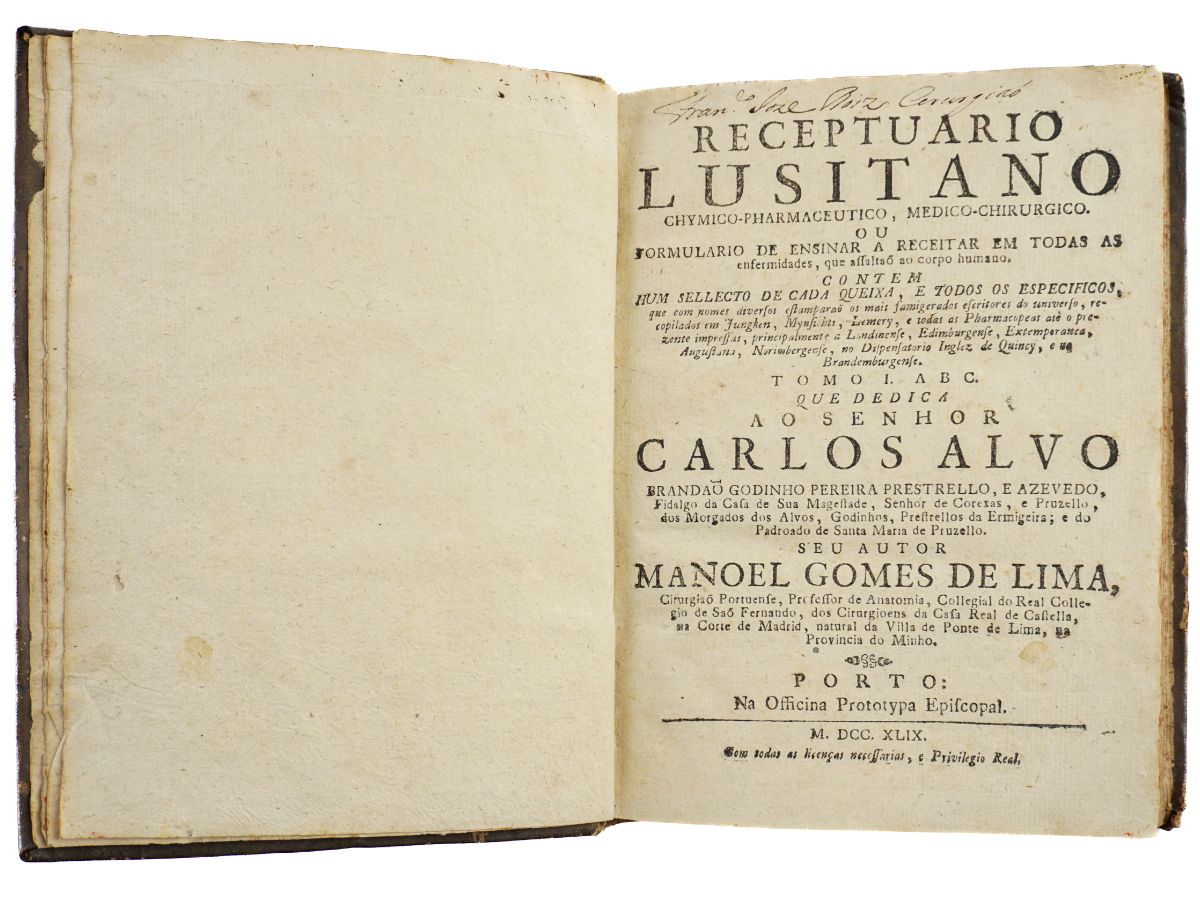 Receptuario Lusitano chymico-pharmaceutico (1749)