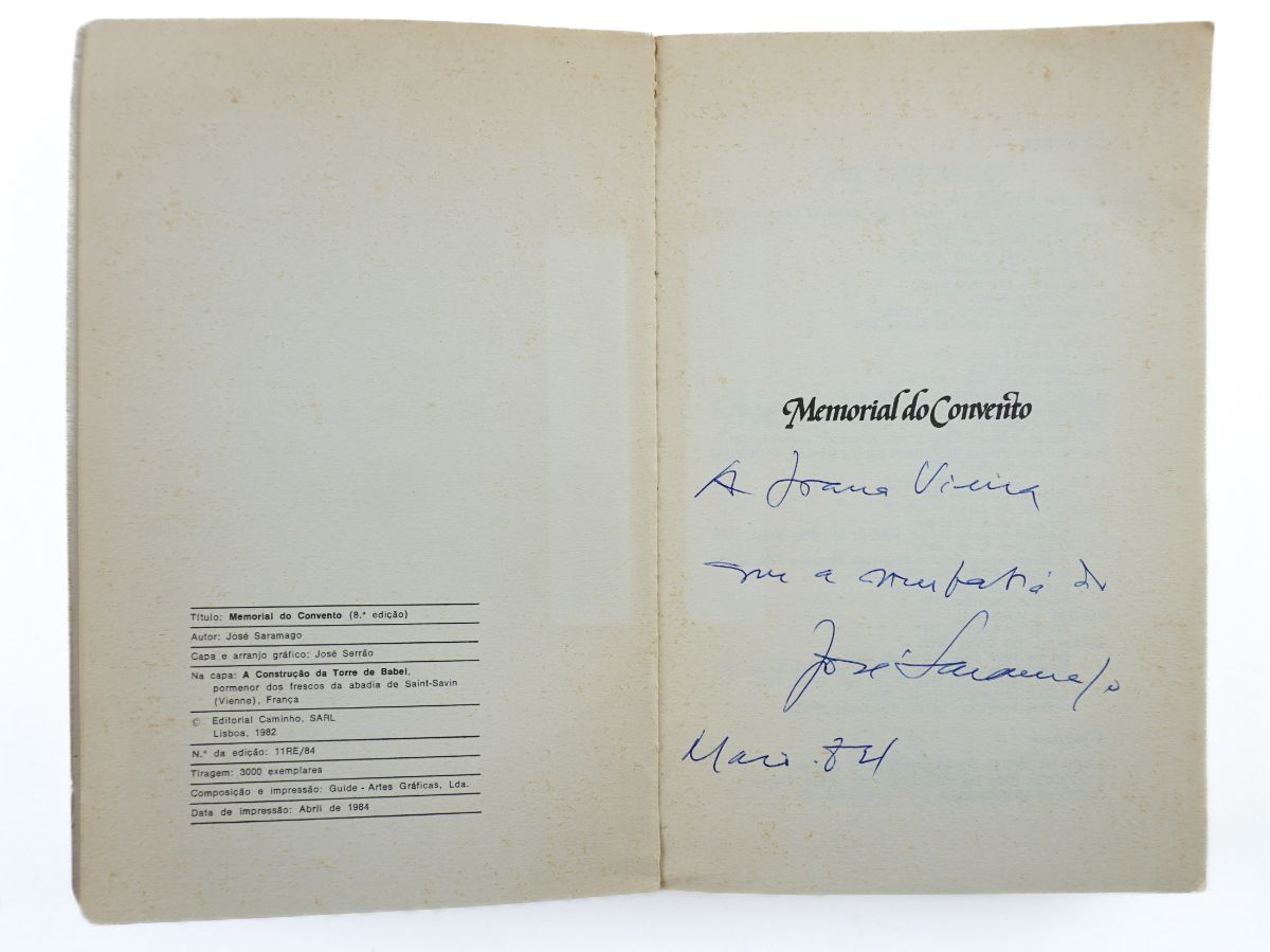 José Saramago – com dedicatória