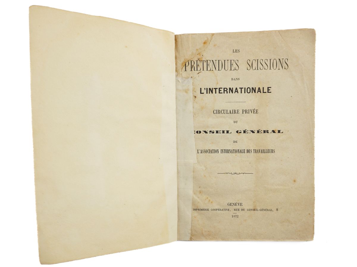Karl Max e F. Engels – Primeira edição - 1872