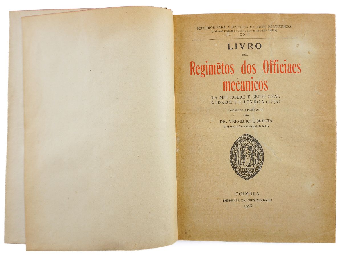 Livro dos regimetos dos officiaes mecanicos