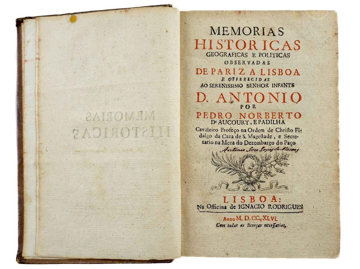 Memorias Historicas Geograficas e Politicas Observadas de Pariz a Lisboa (1746)