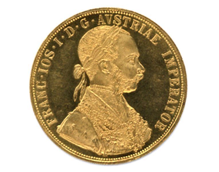 Austria 4 ducat de 1915