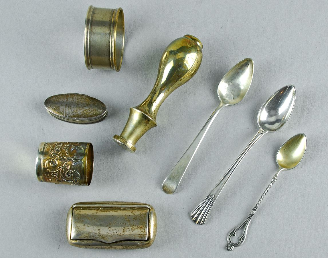 8 peças em prata