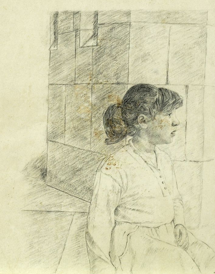 Menina sentada