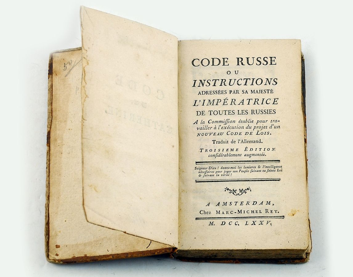 Code Russe ou Instructions Adressées Par sa Majesté L'Imperatrice de Toutes les Russies