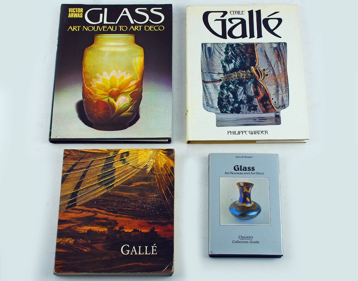 4 Livros sobre Vidro Art Nouveau e Art Deco