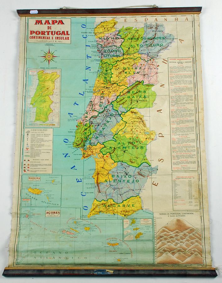 Mapa escolar de Portugal continental