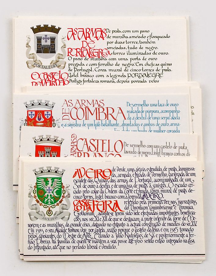 Coleção completa das carteiras Castelos de Portugal - 1986 a 1988