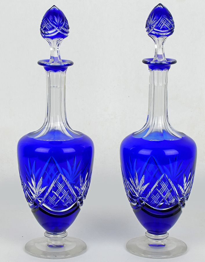 2 Garrafas em Cristal lapidado