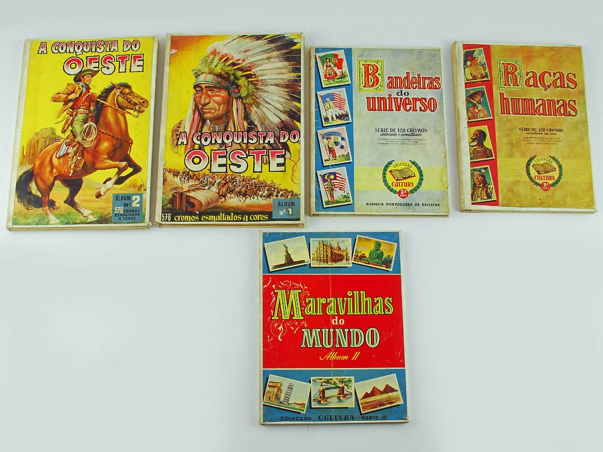 5 Livros com vinhetas e cromos para crianças