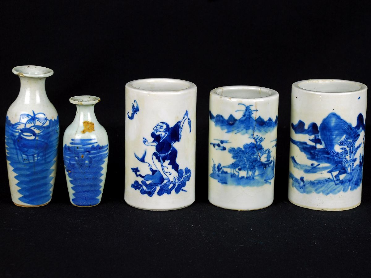 Lote de 5 peças em Porcelana Chinesa