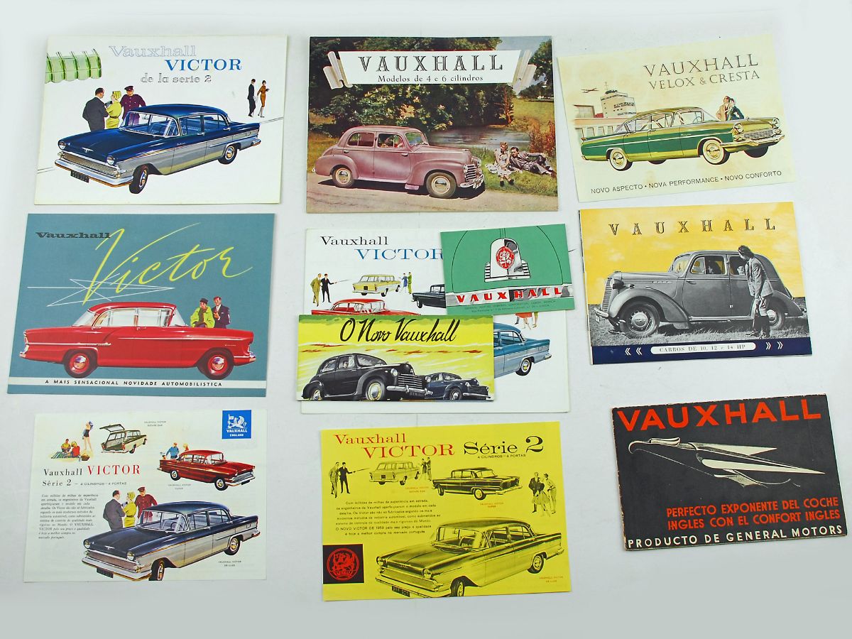 12 Folhetos e documentos sobre a marca Vauxhall