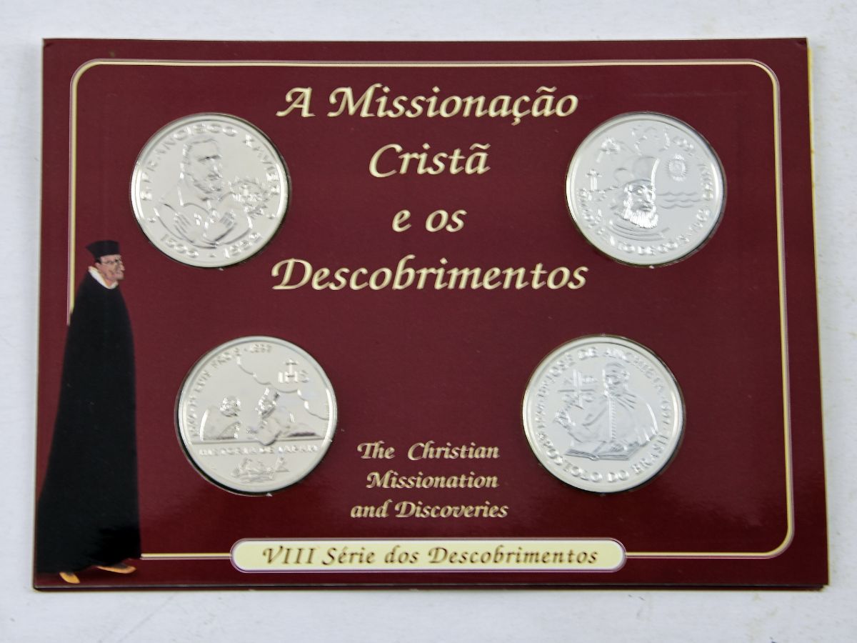 4 Moedas em prata sobre os Descobrimentos Portugueses