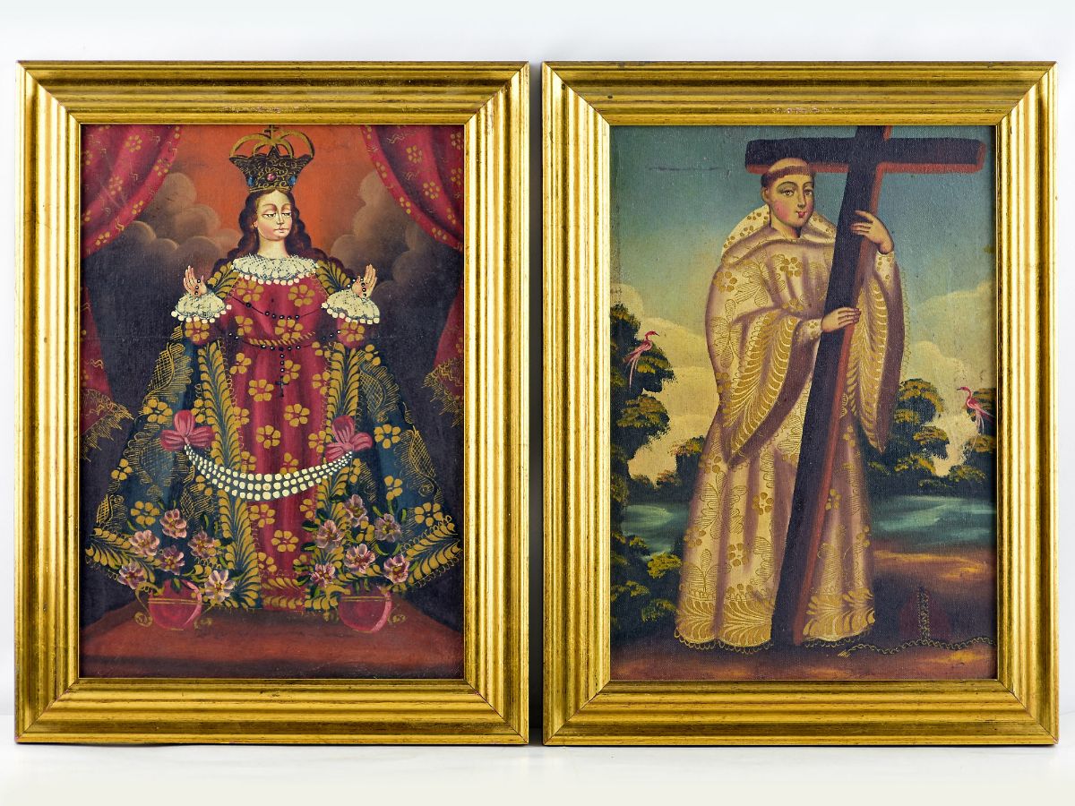 2 Pinturas Religiosas da Escola de Cusco