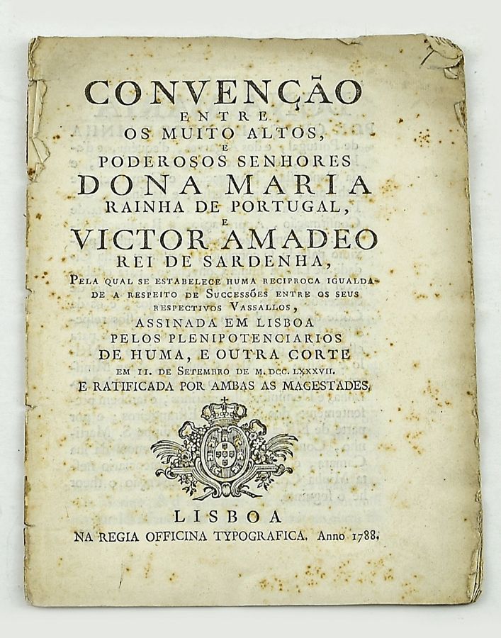 Convenção entre D. Maria I de Portugal e Vitor Amadeu (Rei de Sardenha)