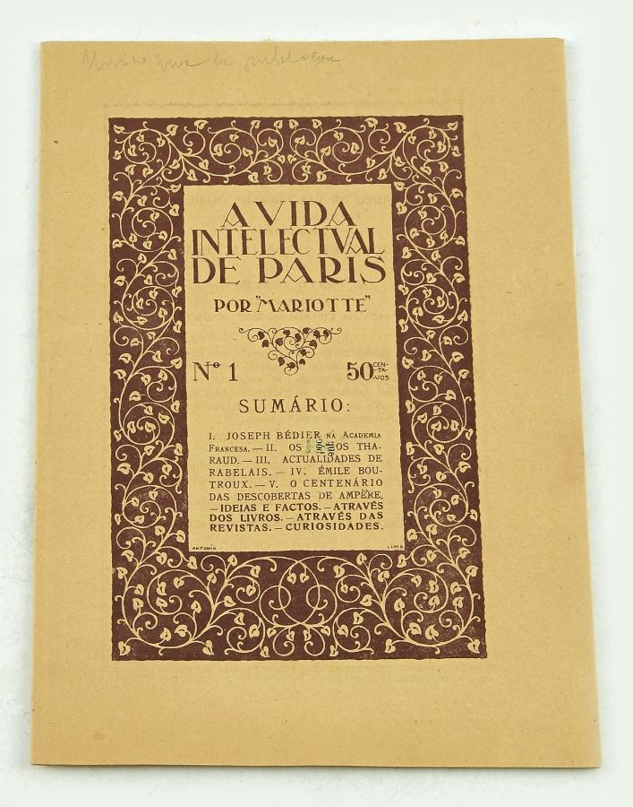 Revista A vida intelectual de Paris