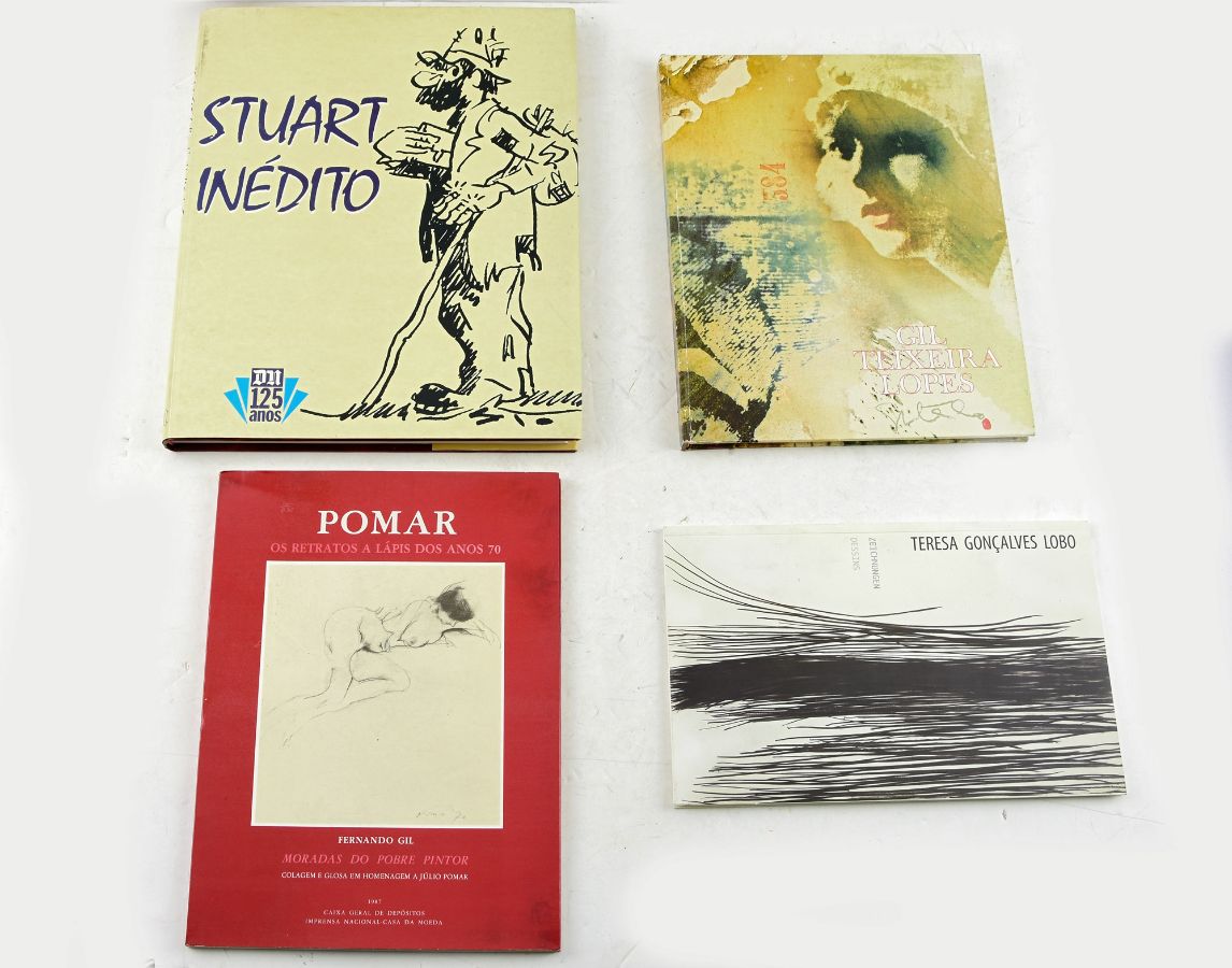 4 livros diversos de pintores portugueses