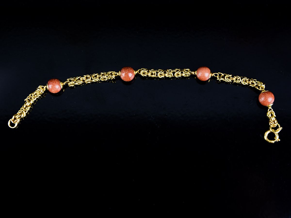 Pulseira em malha de ouro