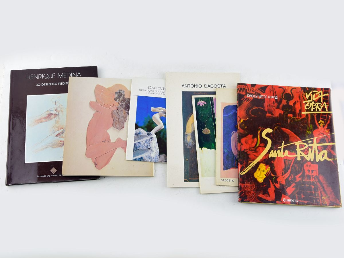 7 livros/catálogos de pintores