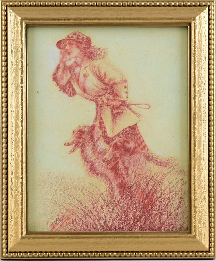 Mulher com galgos