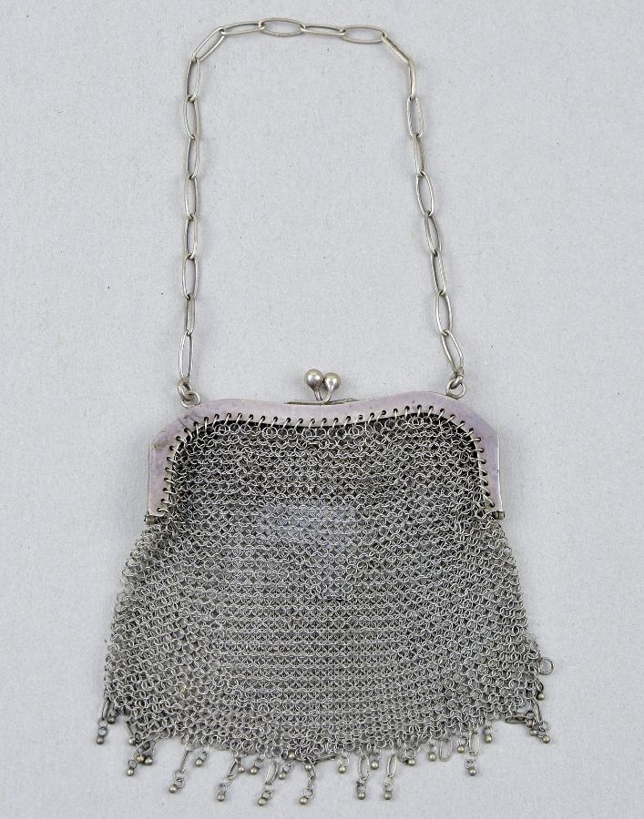 Pequena bolsa de malha