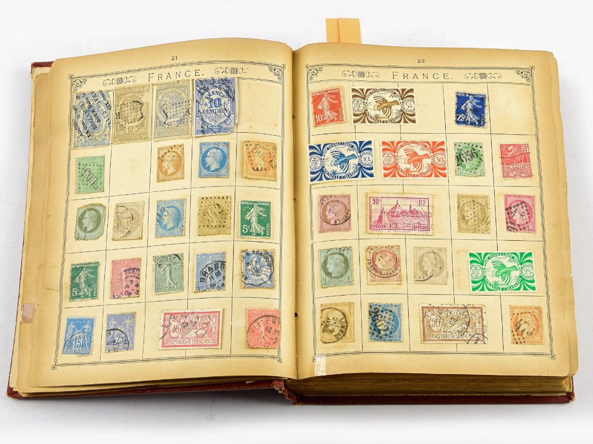 Colecção de selos de vários países